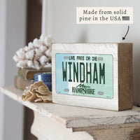 New Hampshire License Plate Personalized Block Sign