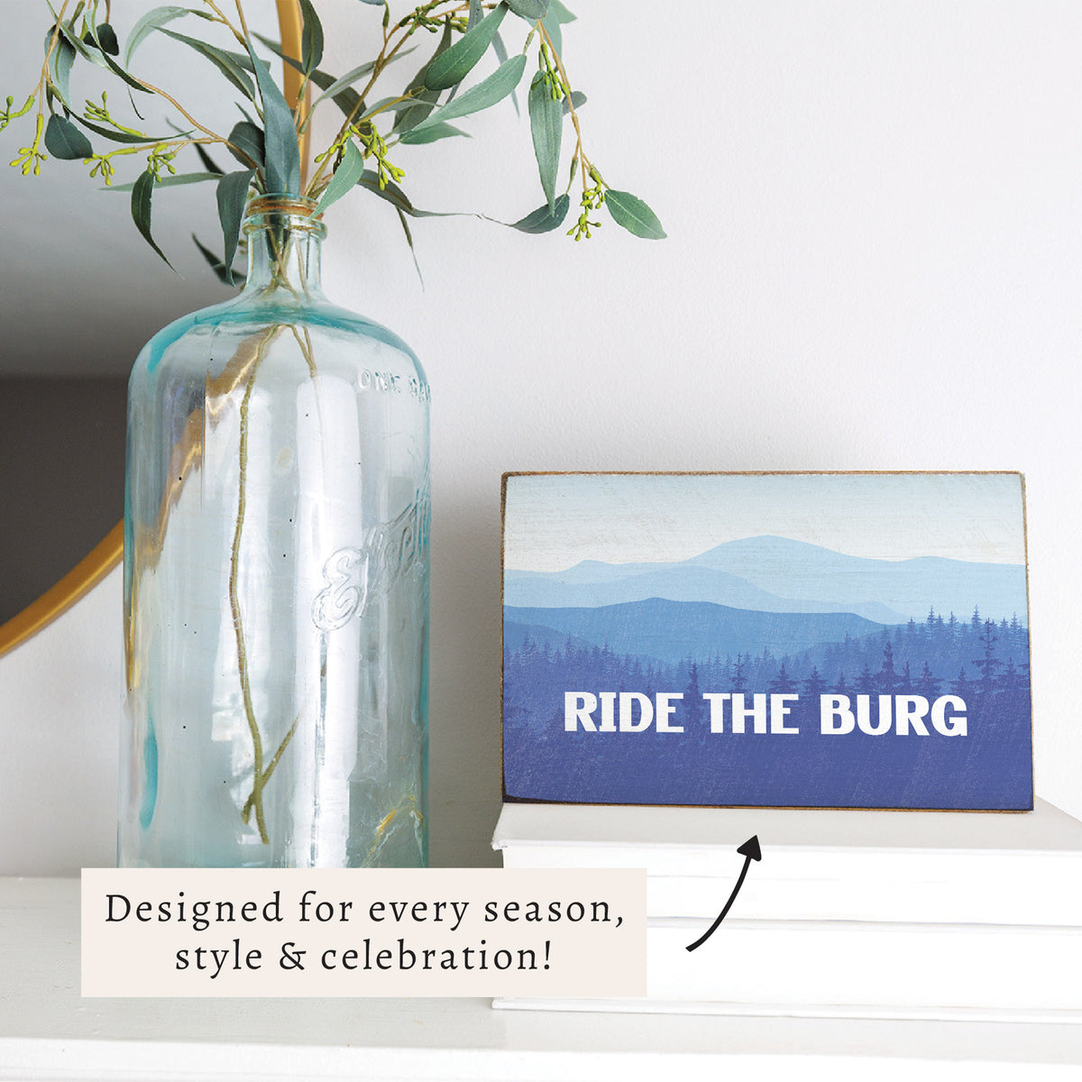 Ride The Burg Personalized Block Sign