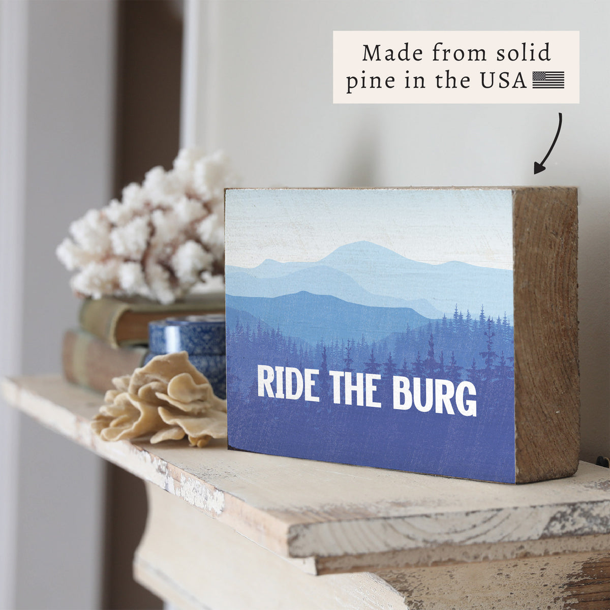 Ride The Burg Personalized Block Sign