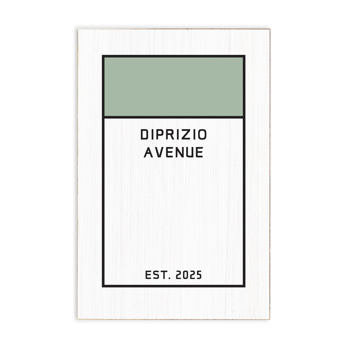 Game Board Tile Green Personalized Block Sign