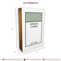 Game Board Tile Green Personalized Block Sign
