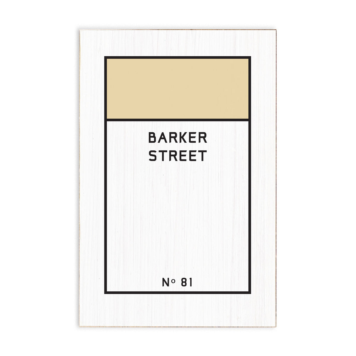 Game Board Tile Yellow Personalized Block Sign