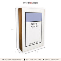 Game Board Tile Blue Personalized Block Sign