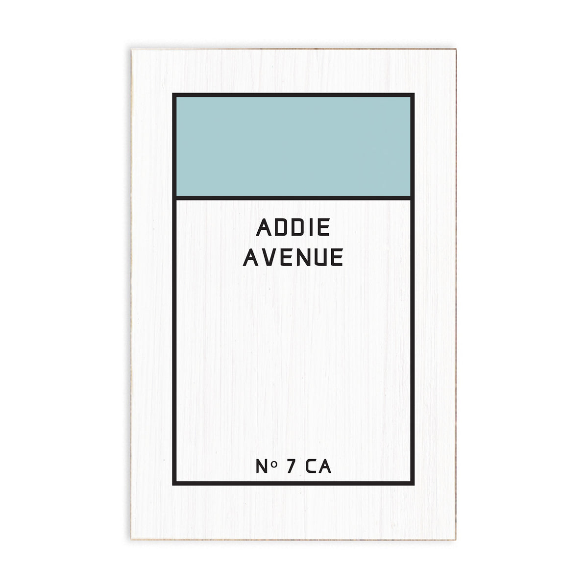 Game Board Tile Sea Blue Personalized Block Sign