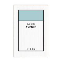 Game Board Tile Sea Blue Personalized Block Sign