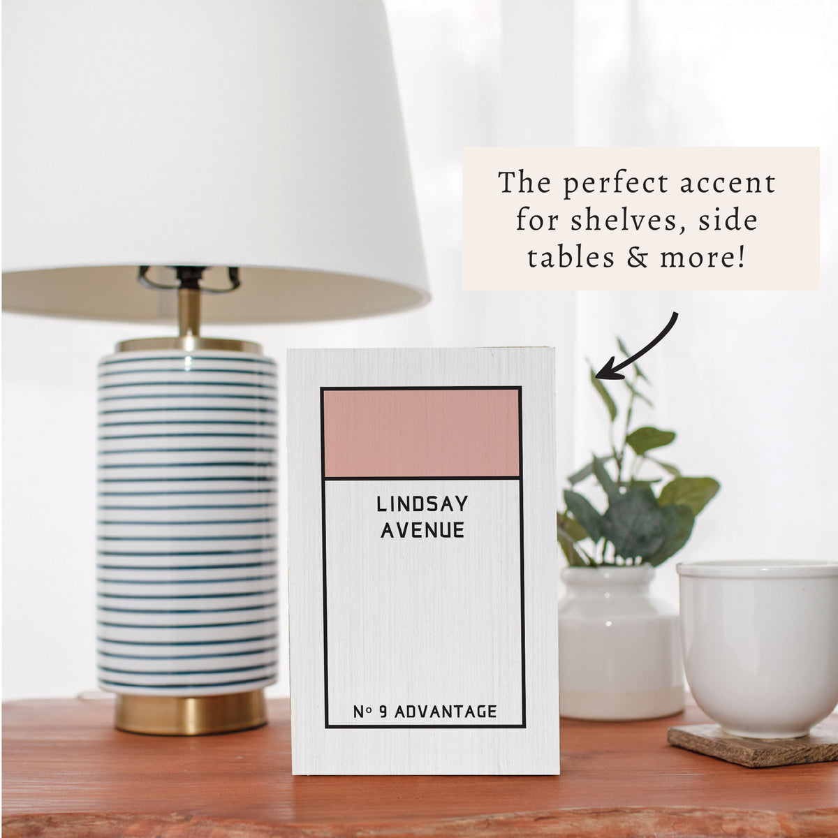 Game Board Tile Pink Personalized Block Sign