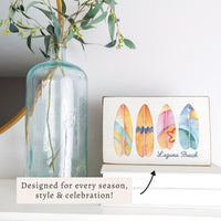 Surfboards Personalized Block Sign