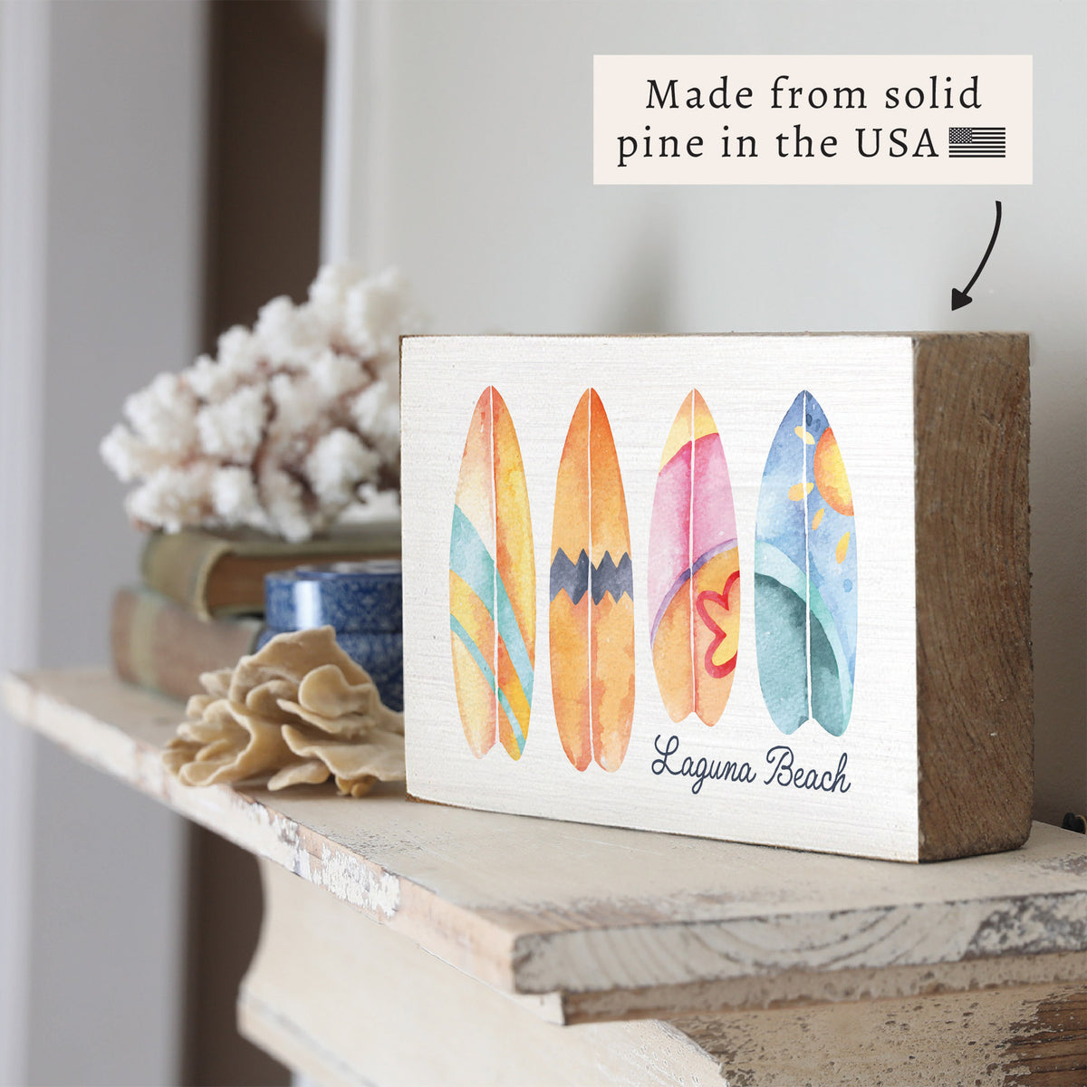 Surfboards Personalized Block Sign