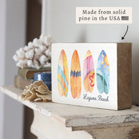 Surfboards Personalized Block Sign
