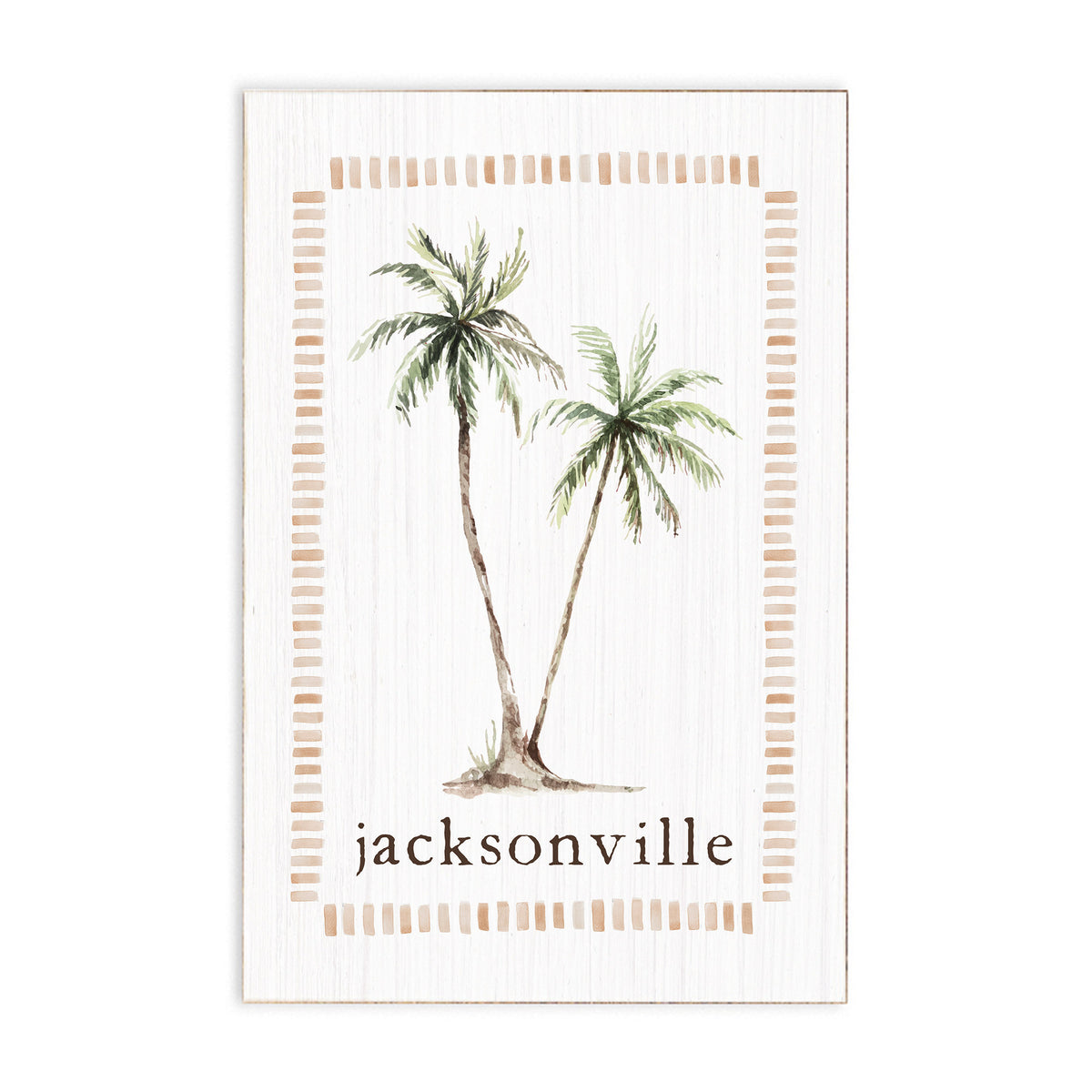 Palm Trees Personalized Block Sign