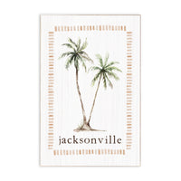 Palm Trees Personalized Block Sign