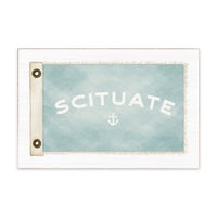 Vintage Flag Anchor Personalized Block Sign