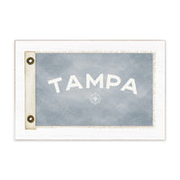 Vintage Flag Compass Personalized Block Sign