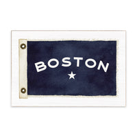 Vintage Flag Star Personalized Block Sign