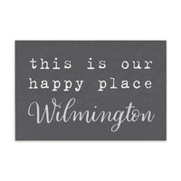 This Is Our Happy Place Personalized Block Sign