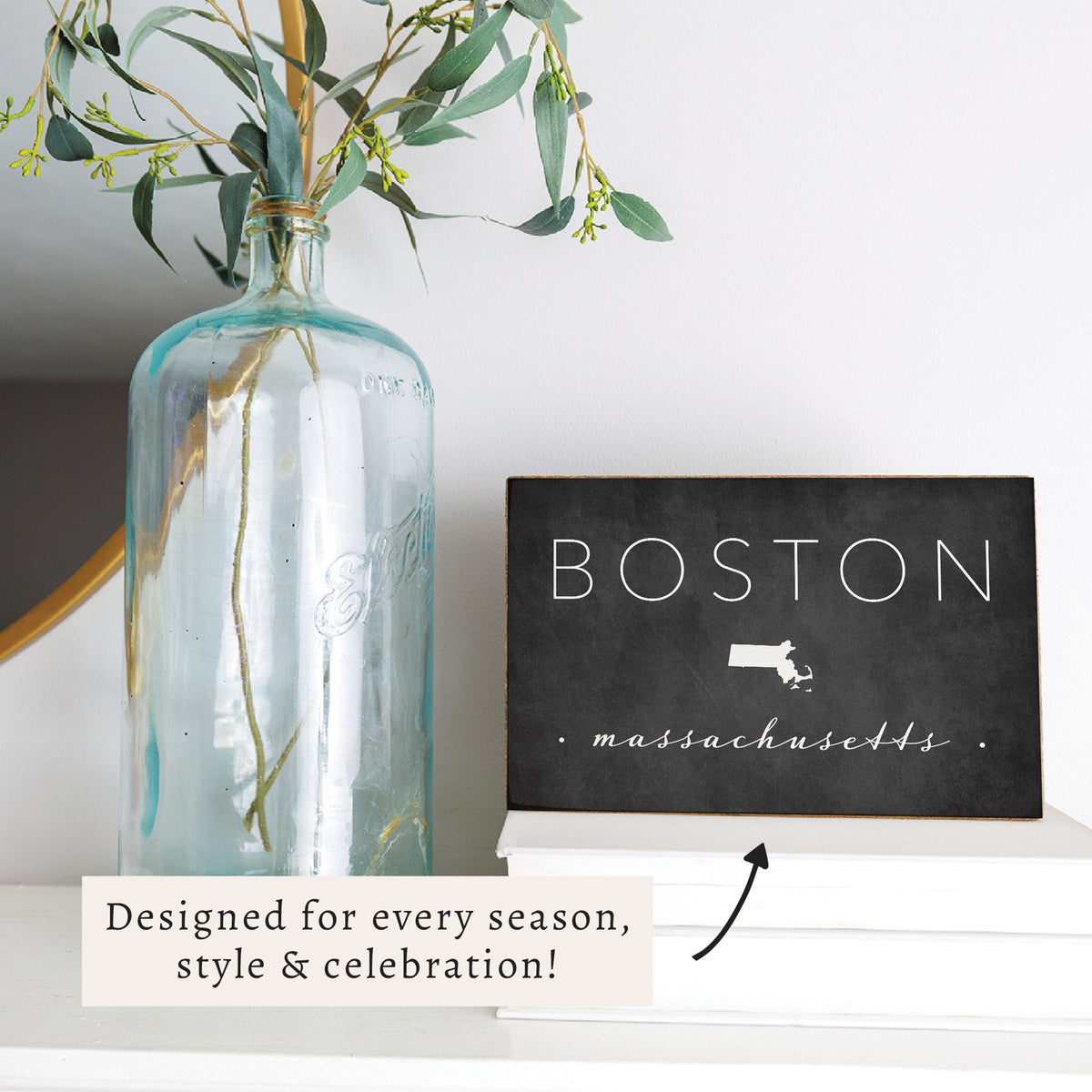 City And State Personalized Block Sign