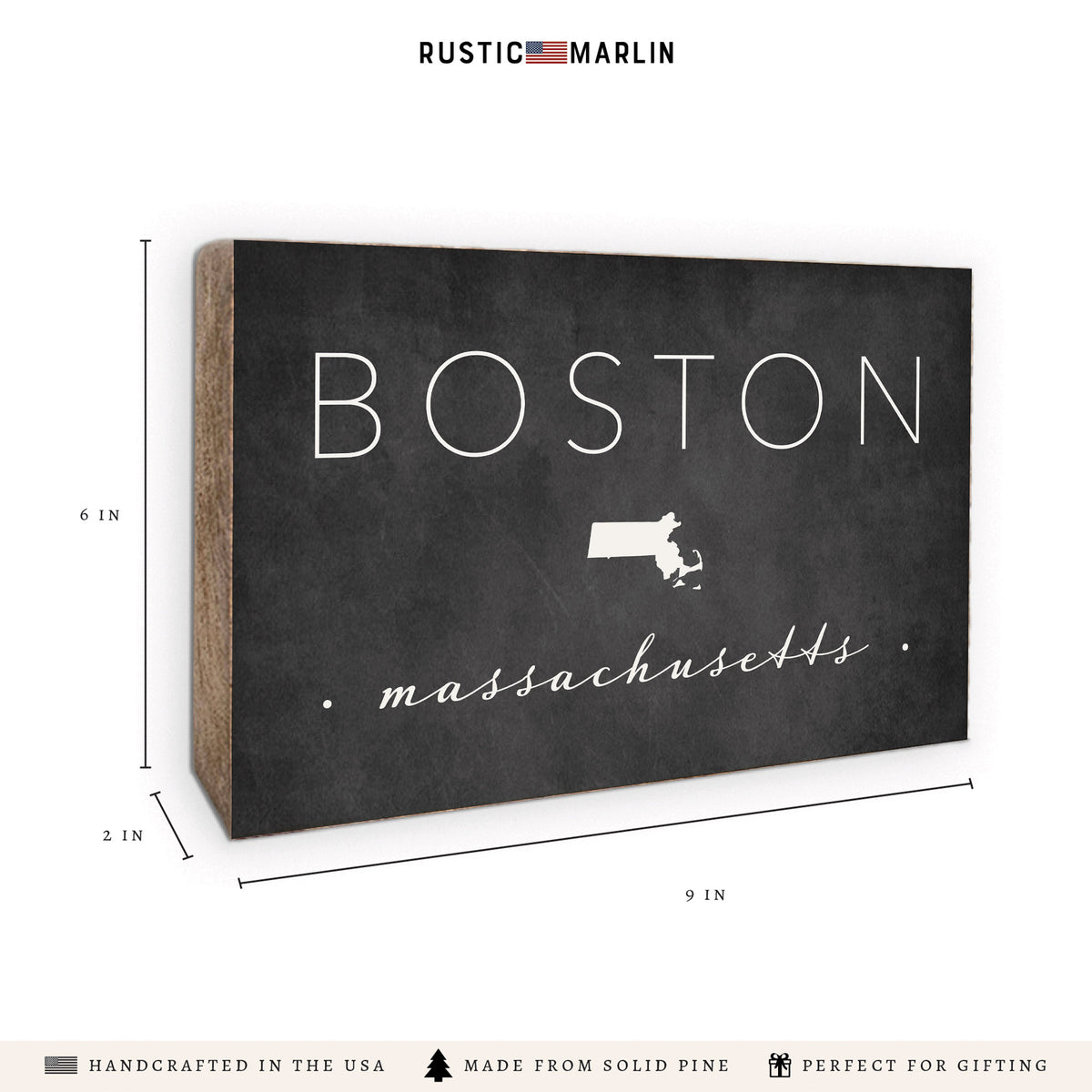 City And State Personalized Block Sign