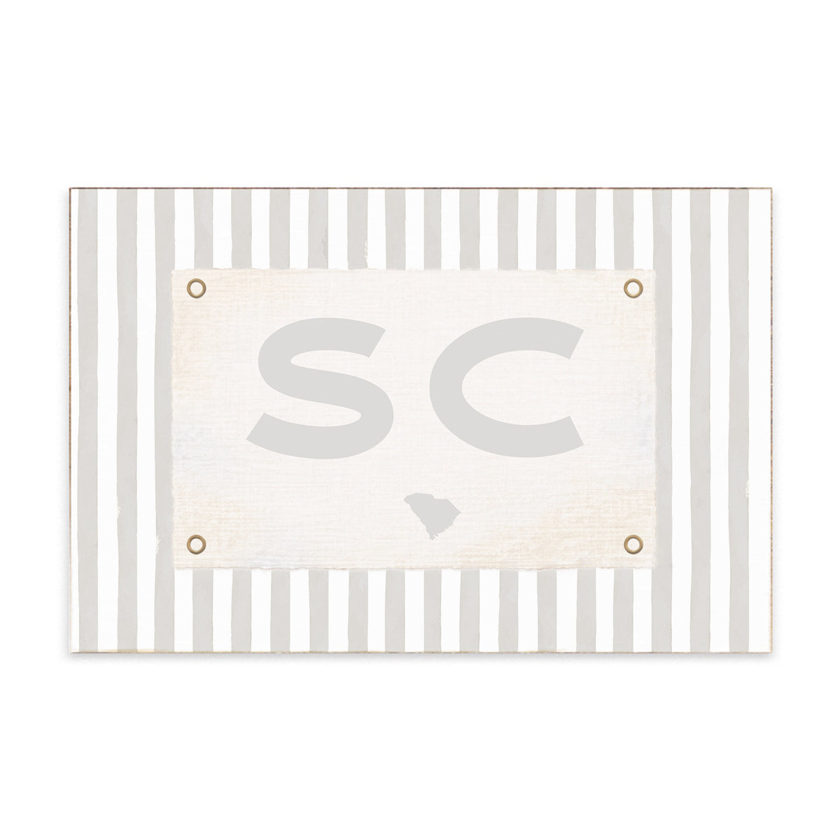 State Striped Personalized Town Block Sign