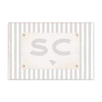 State Striped Personalized Town Block Sign