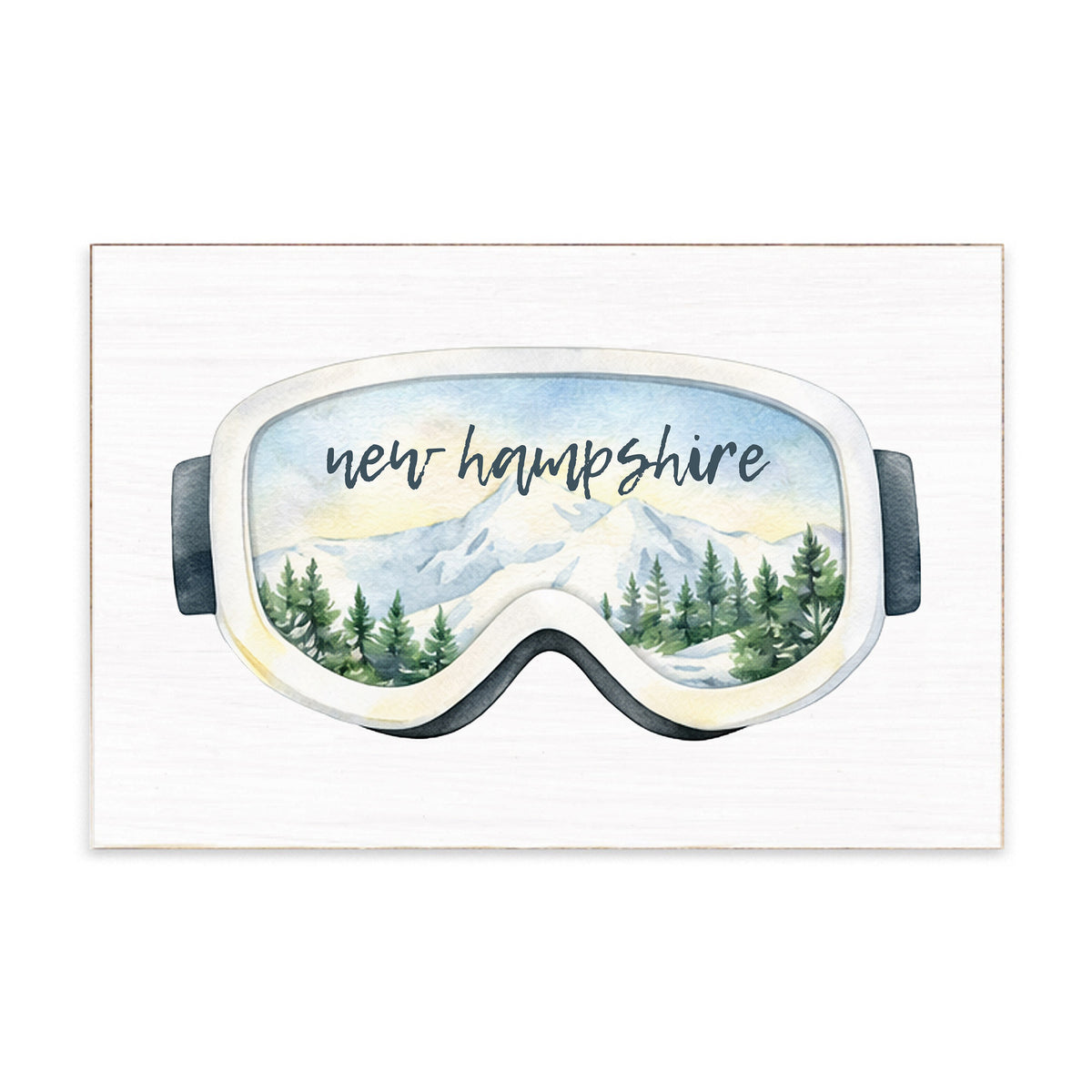 Ski Goggles Personalized Block Sign