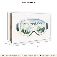Ski Goggles Personalized Block Sign