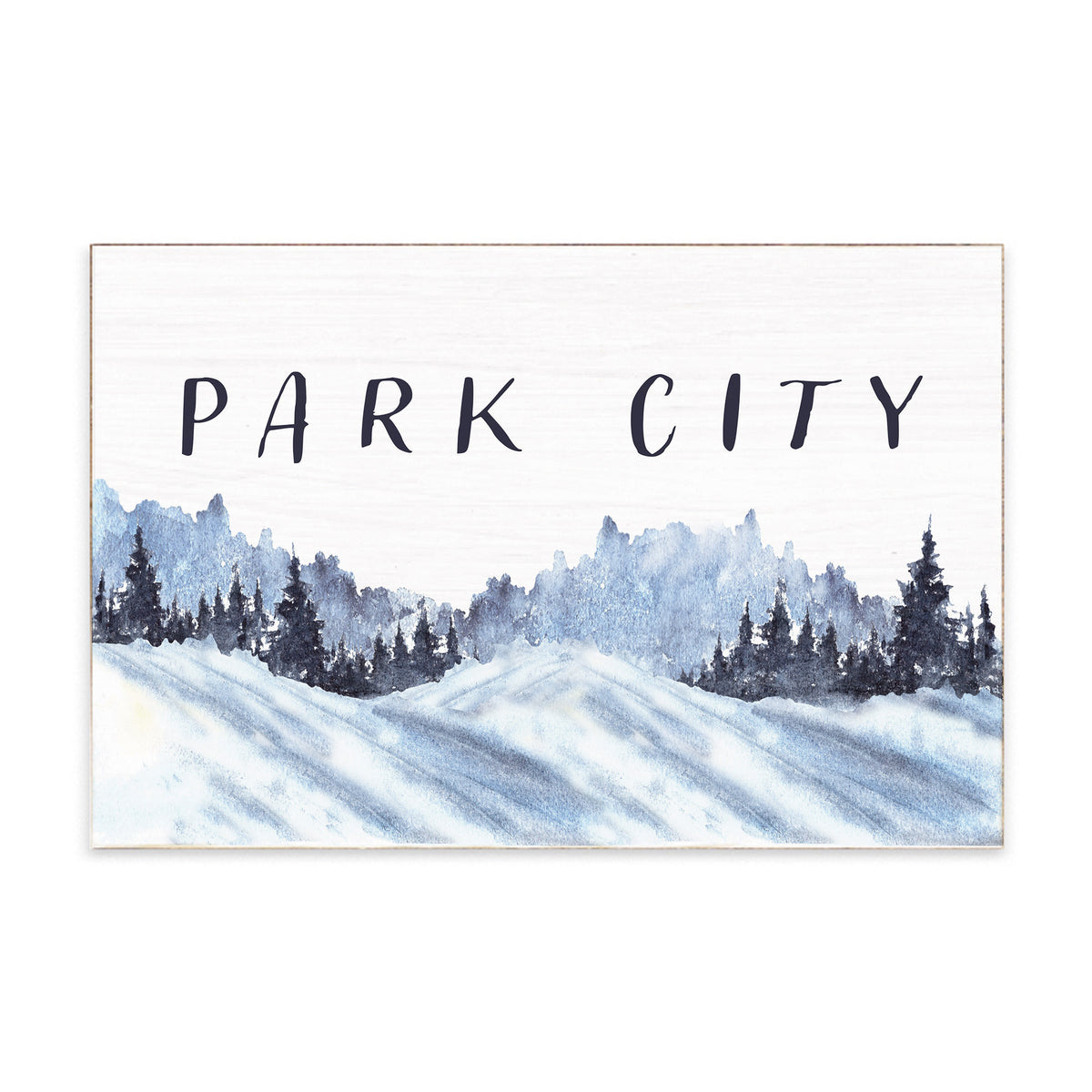 Snowy Mountains Personalized Block Sign