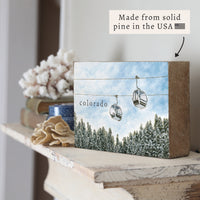 Ski Gondala Personalized Block Sign