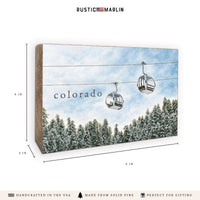 Ski Gondala Personalized Block Sign