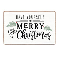 Merry Little Christmas Block Sign