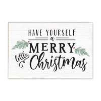Merry Little Christmas Block Sign