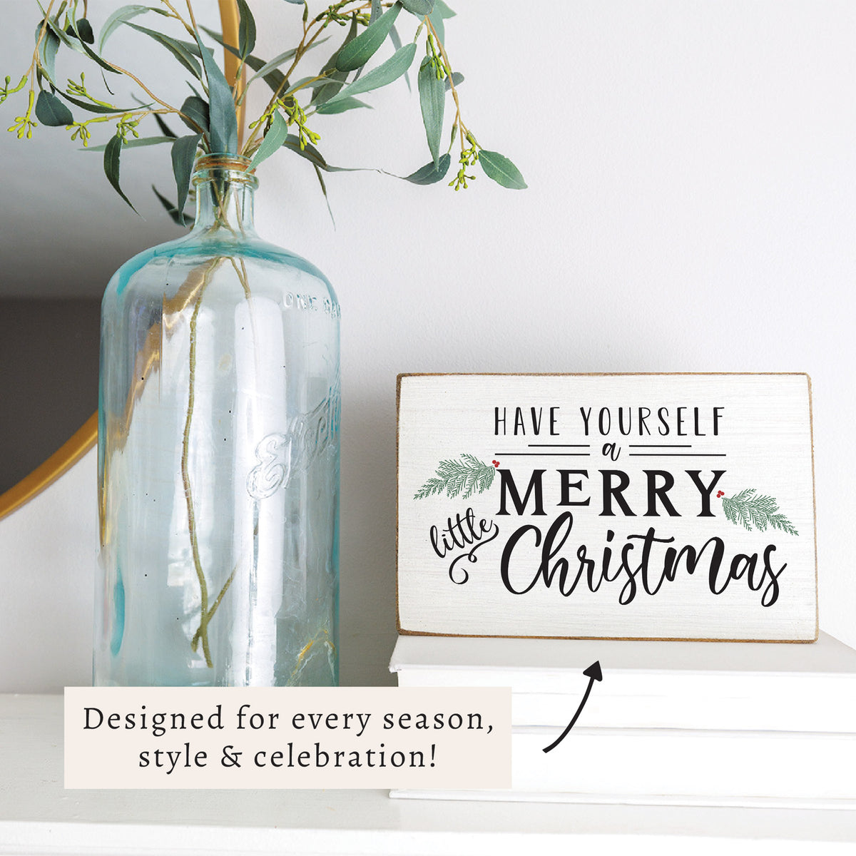 Merry Little Christmas Block Sign