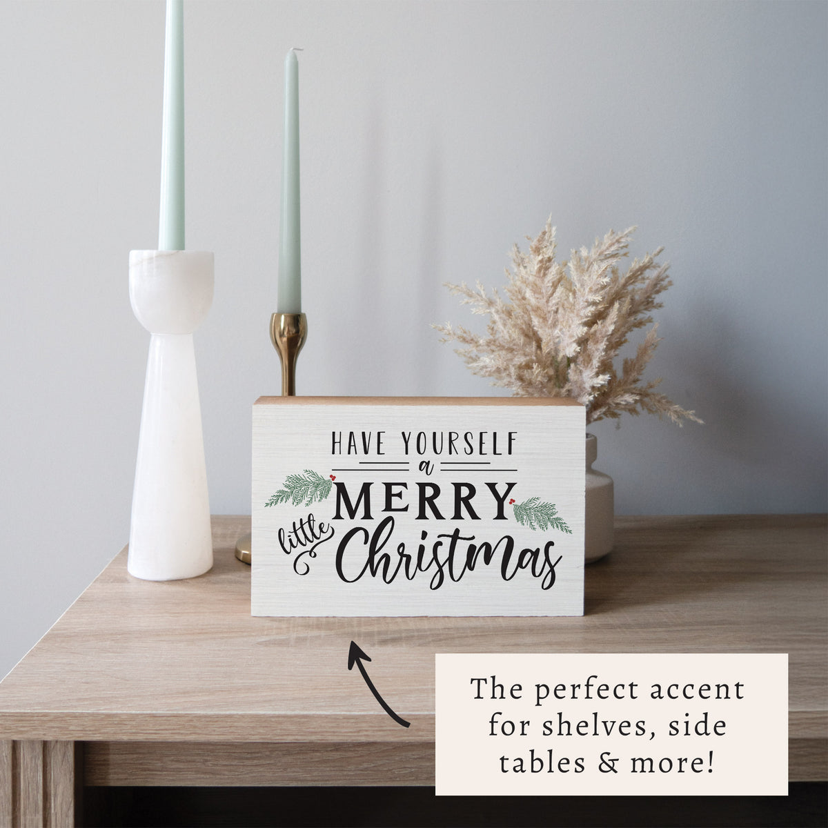 Merry Little Christmas Block Sign