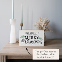 Merry Little Christmas Block Sign