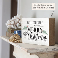 Merry Little Christmas Block Sign