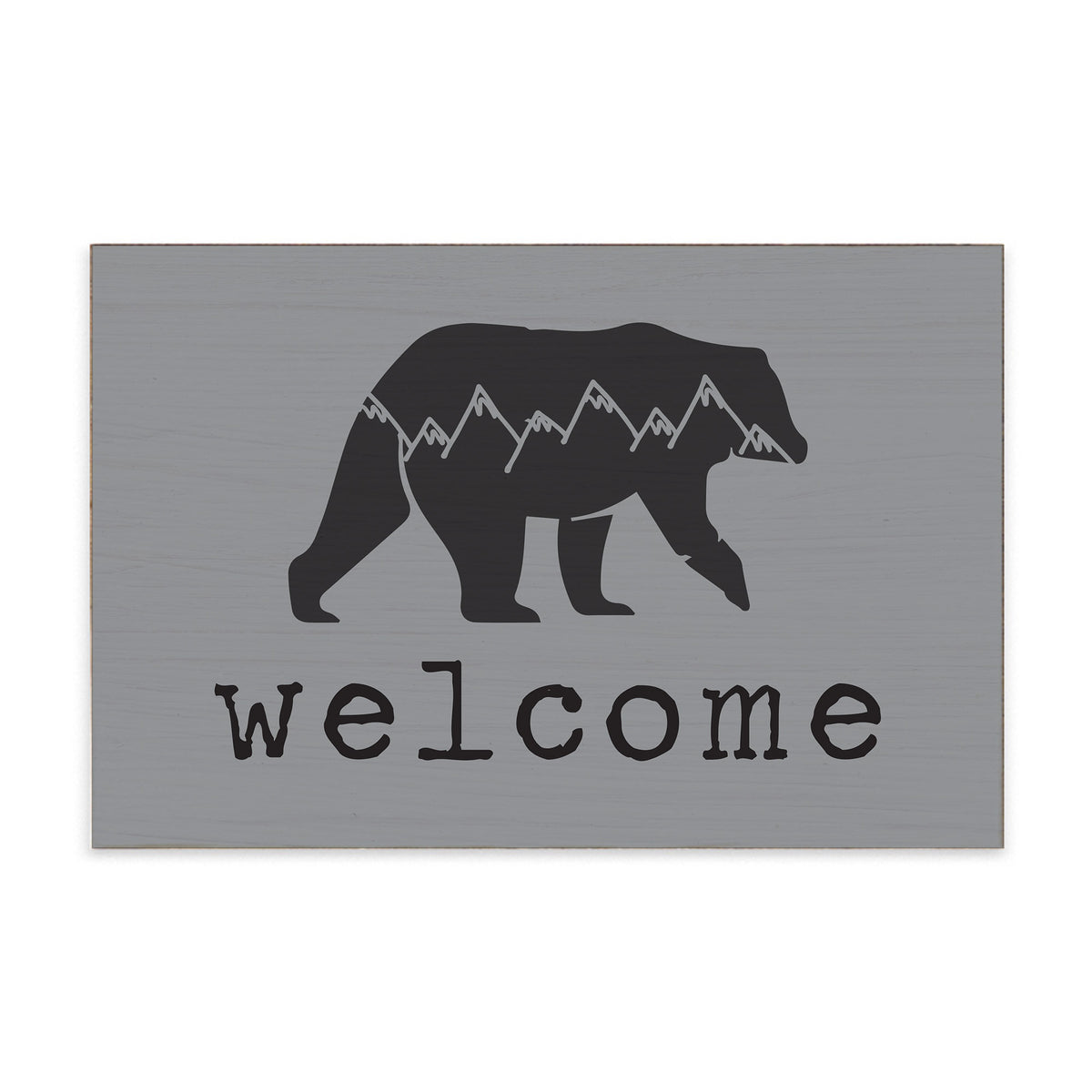 Mountain Bear Welcome Block Sign