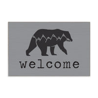 Mountain Bear Welcome Block Sign
