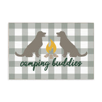 Camping Dog Buddies Block Sign