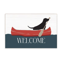 Dog Canoe Block Sign