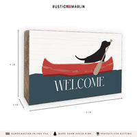 Dog Canoe Block Sign