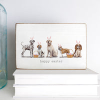 Bunny Dogs Block Sign