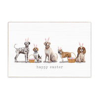 Bunny Dogs Block Sign