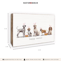 Bunny Dogs Block Sign