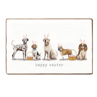 Bunny Dogs Block Sign