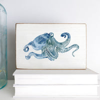 Watercolor Giant Octopus XL Block Sign