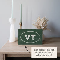Vermont VT Logo Block Sign