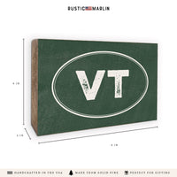 Vermont VT Logo Block Sign