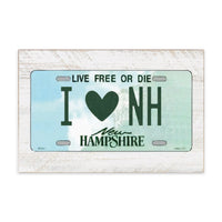 New Hampshire License Plate Block Sign