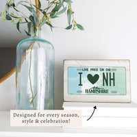 New Hampshire License Plate Block Sign