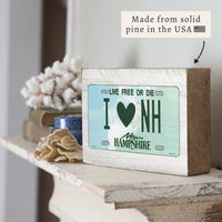 New Hampshire License Plate Block Sign