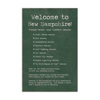New Hampshire Seasons Block Sign